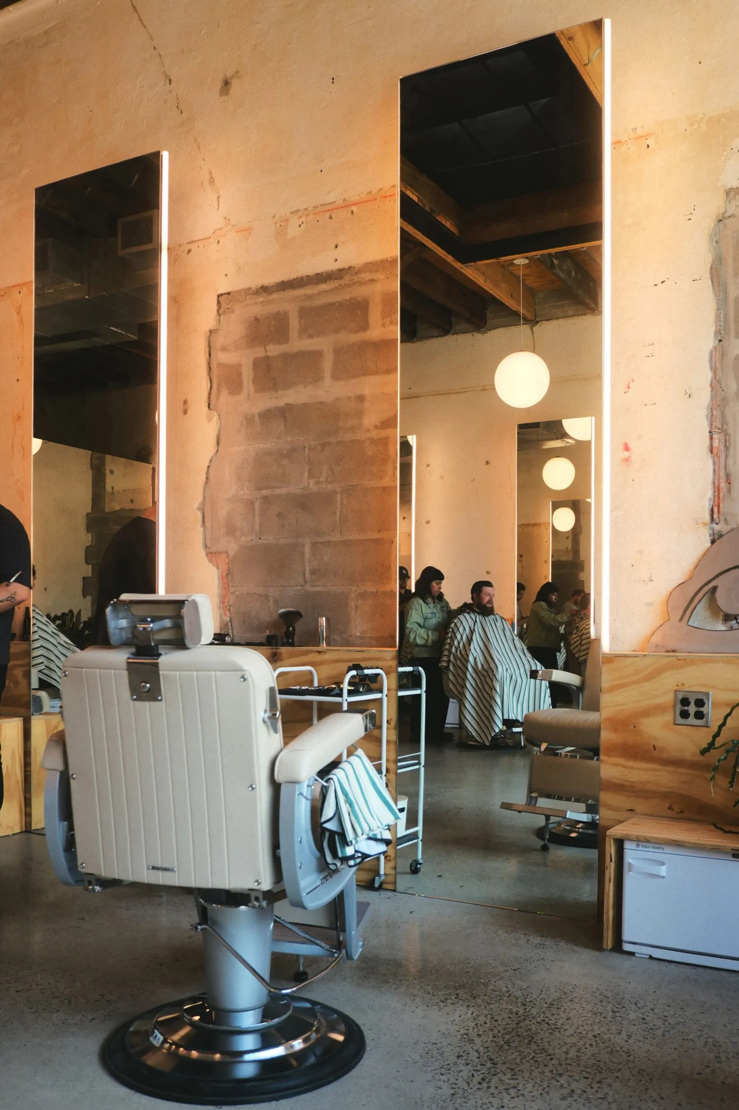 Barbershop station at Zephyr Barber.
