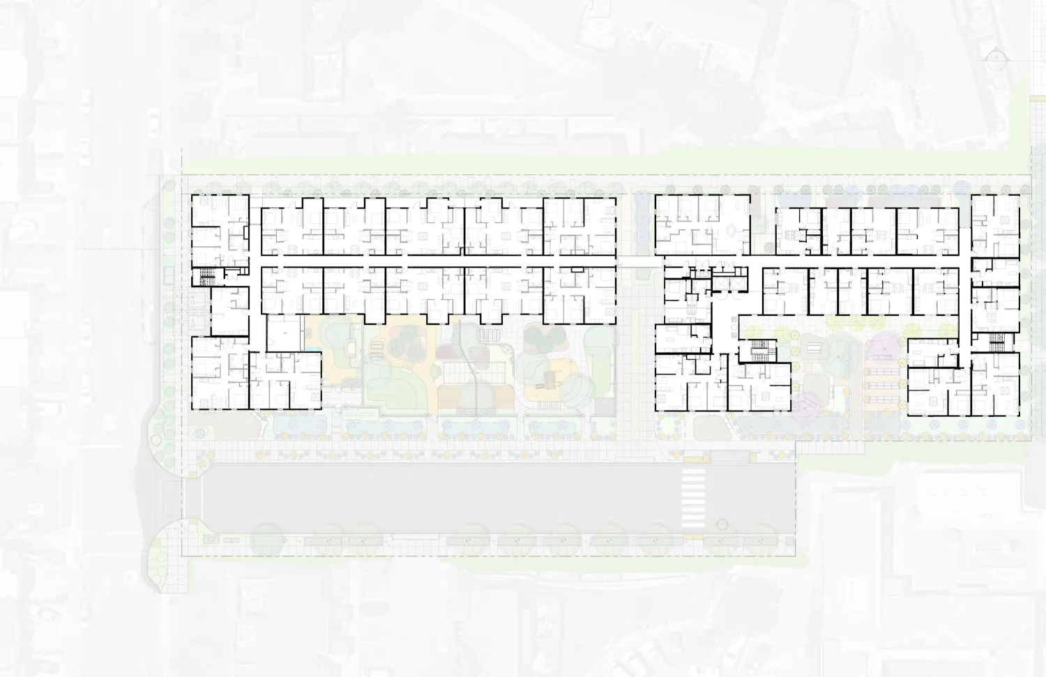 Level two site plan for Midway Village Phase 2.