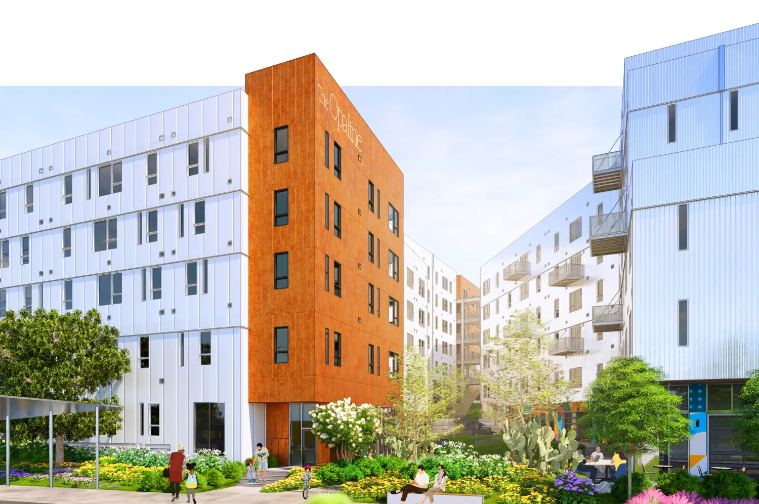 Street between buildings on left and right