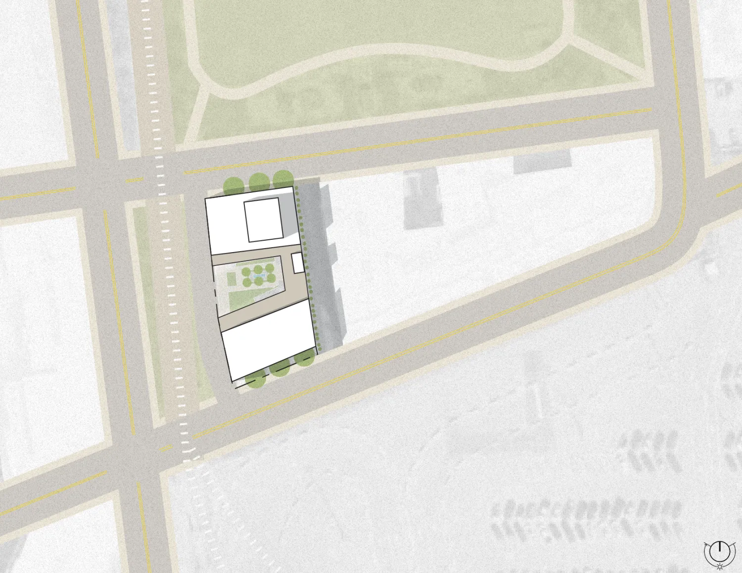 Site plan of apartment building