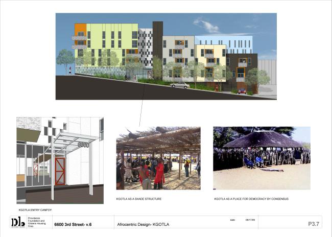 Afrocentric design, Kgotla inspires the design for Bayview Hill Gardens in San Francisco, Ca.