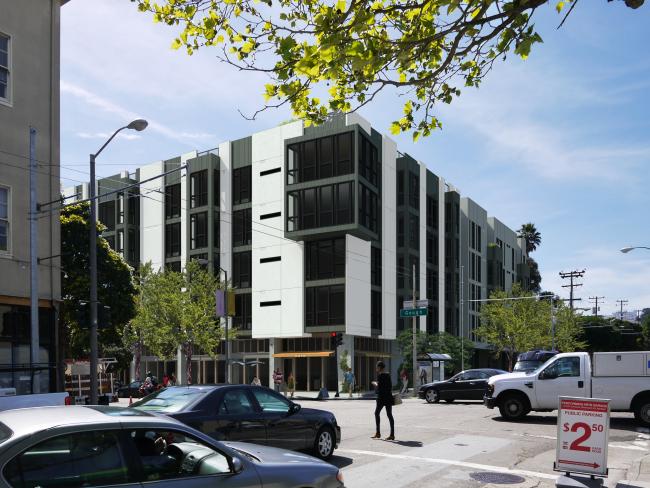 Exterior rendering of 300 Ivy in San Francisco, CA.