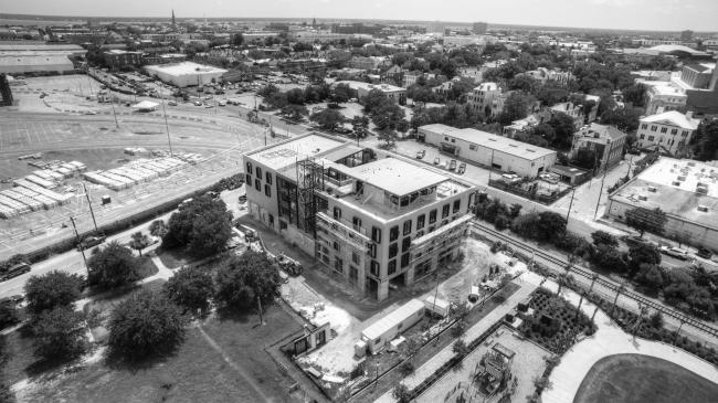 Aerial view of Williams Terrace in Charleston, SC under construction.