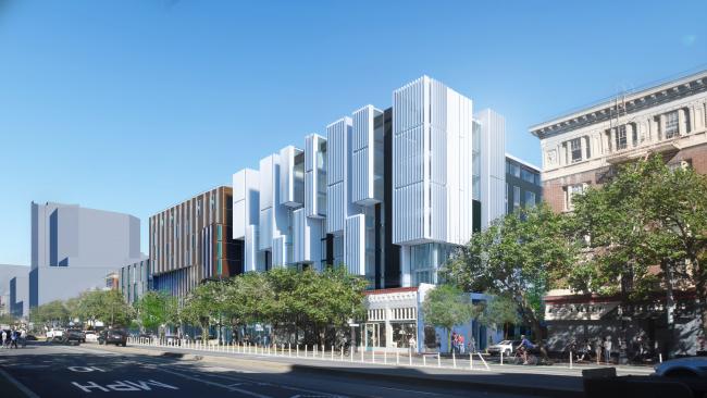 Early rendering of 1629 Market Street, 197 units of market-rate housing designed by Kennerly Architecture & Planning.