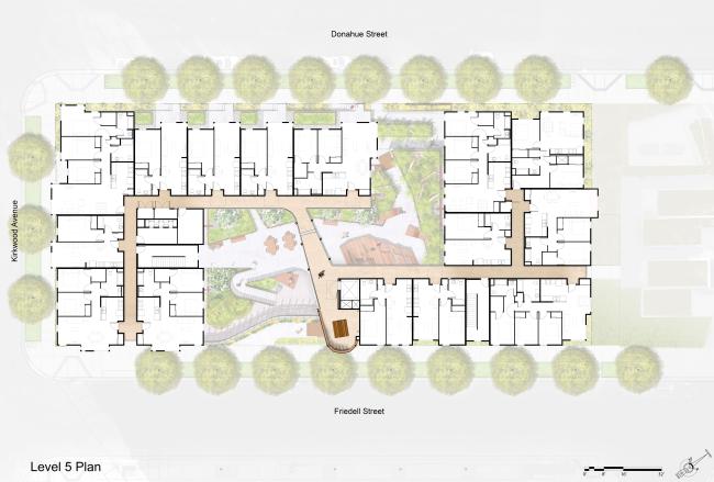 Level five site plan of Pacific Point Apartments in San Francisco, CA.