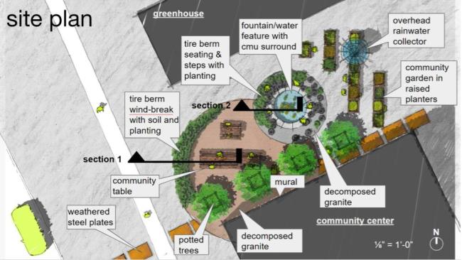 Site plan for Gather Garden in San Francisco.