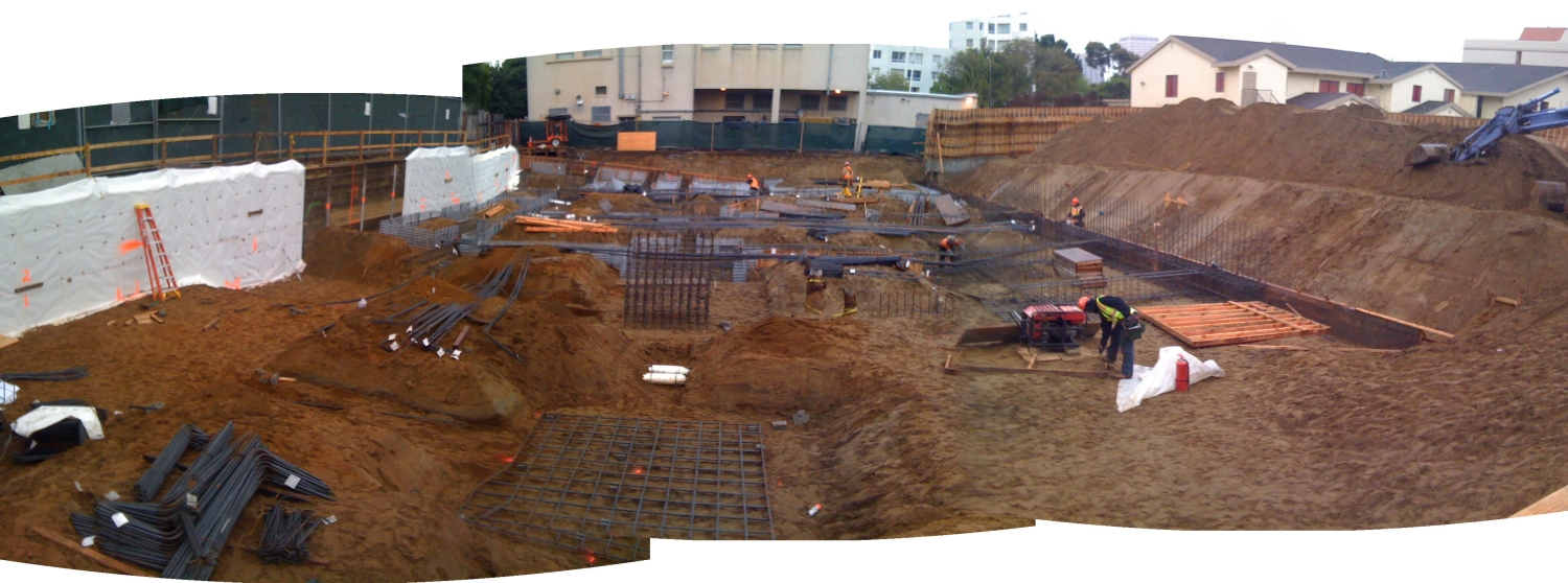 Construction site of Fillmore Park in San Francisco.