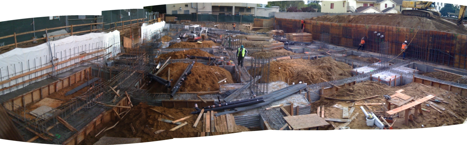 Construction site of Fillmore Park in San Francisco.