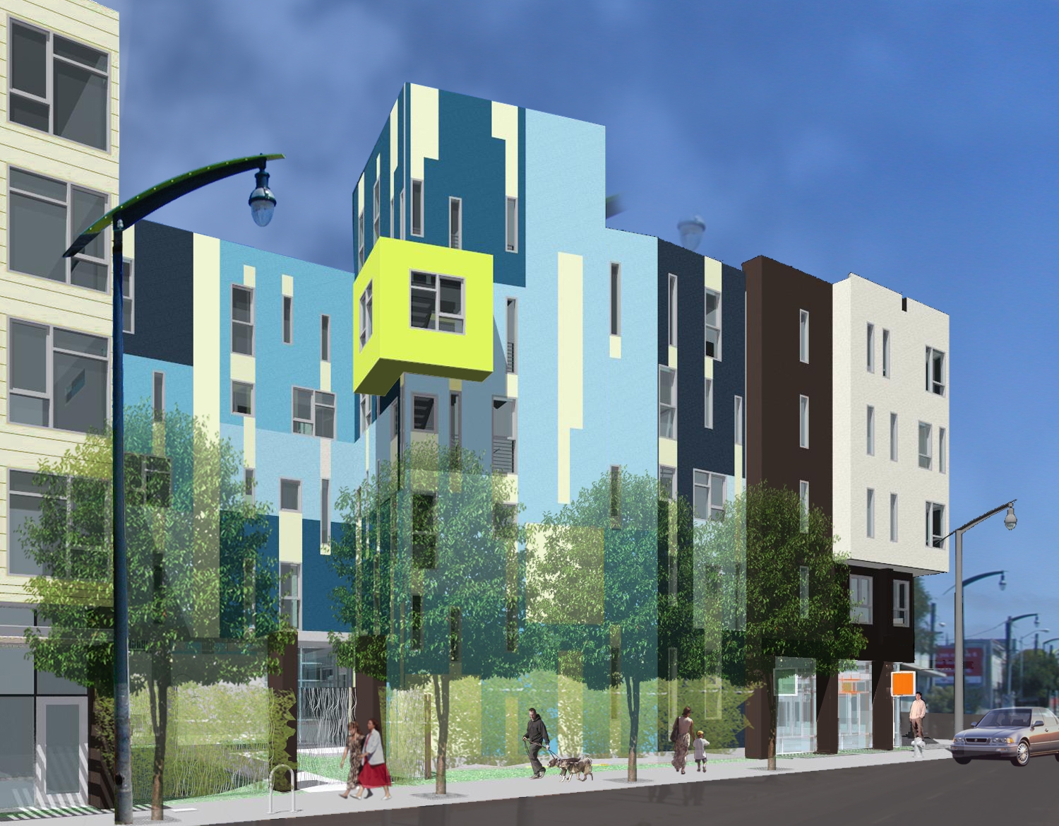 Exterior rendering of Armstrong Place Senior in San Francisco.