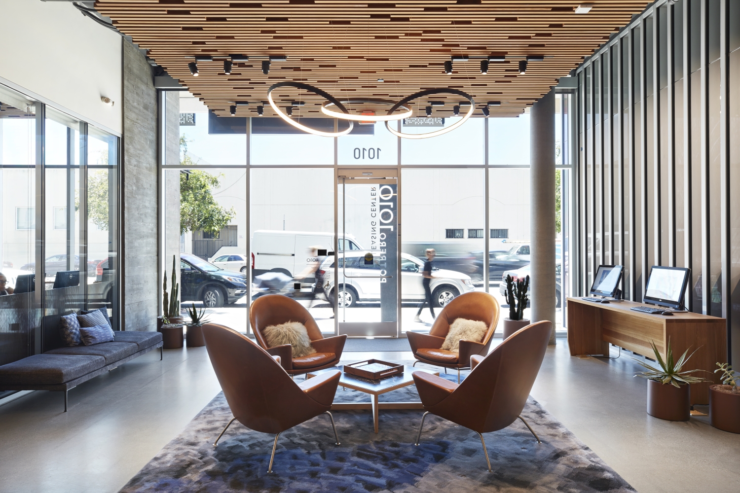 Community room inside Potrero 1010 in San Francisco, CA.