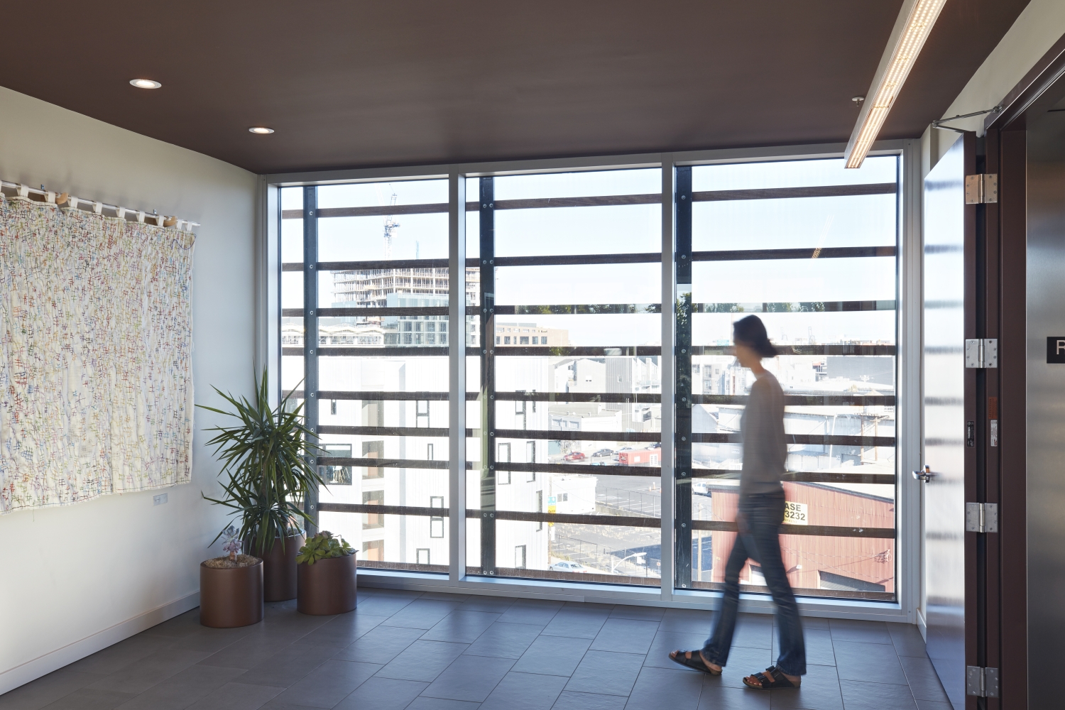 Residential corridor inside Potrero 1010 in San Francisco, CA.