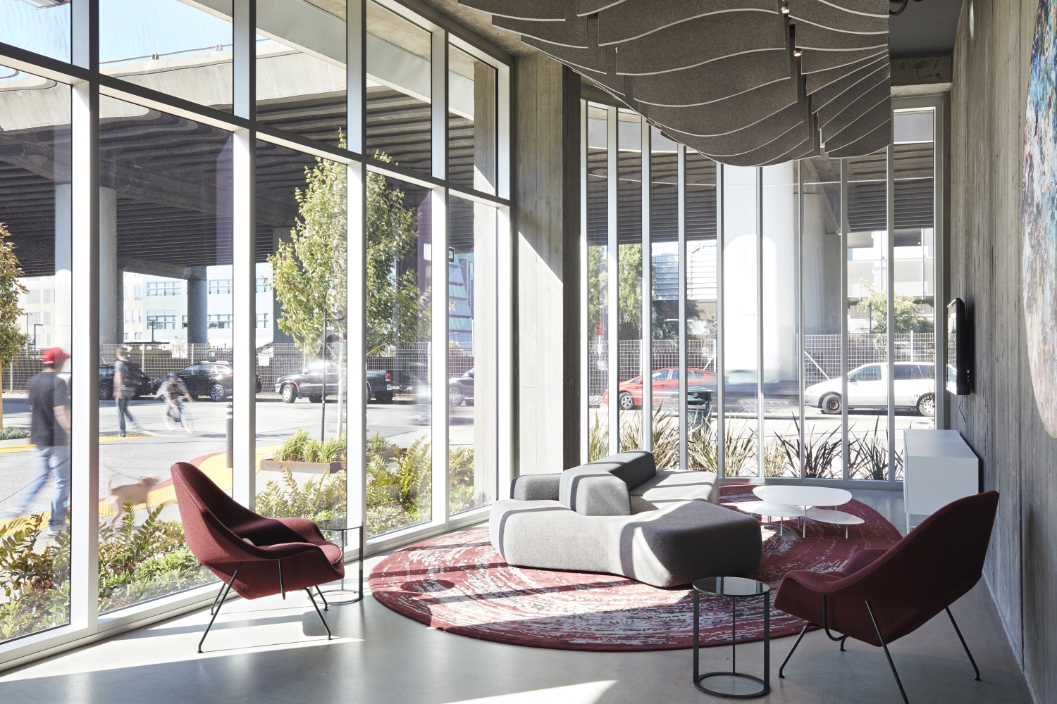 Community lounge inside Potrero 1010 in San Francisco, CA.