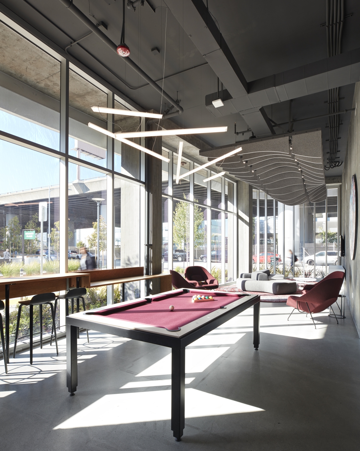 Community lounge inside Potrero 1010 in San Francisco, CA.