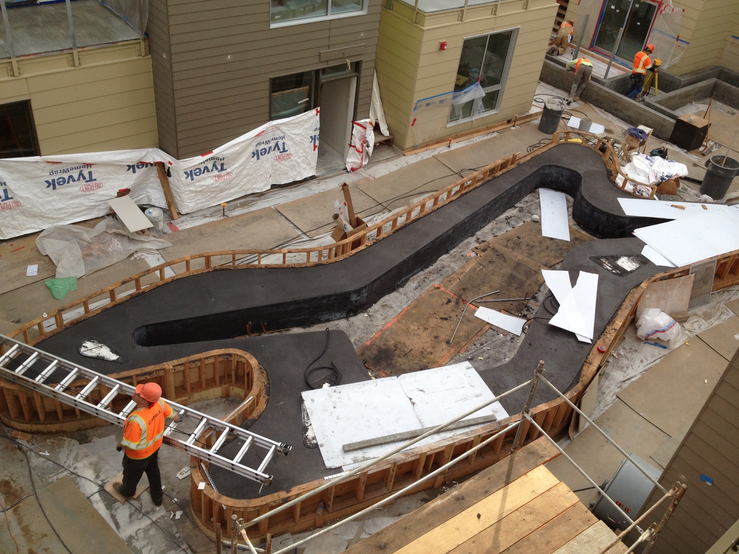 Construction of Fillmore Park in San Francisco.