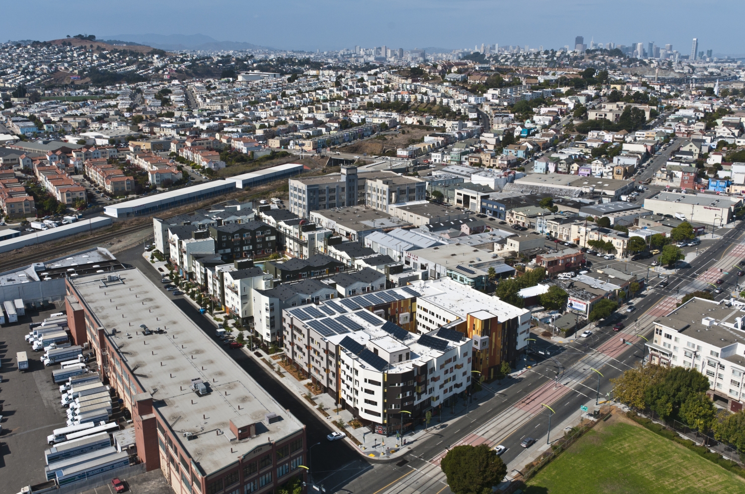 Aerial view of Armstrong Place Senior in San Francisco.