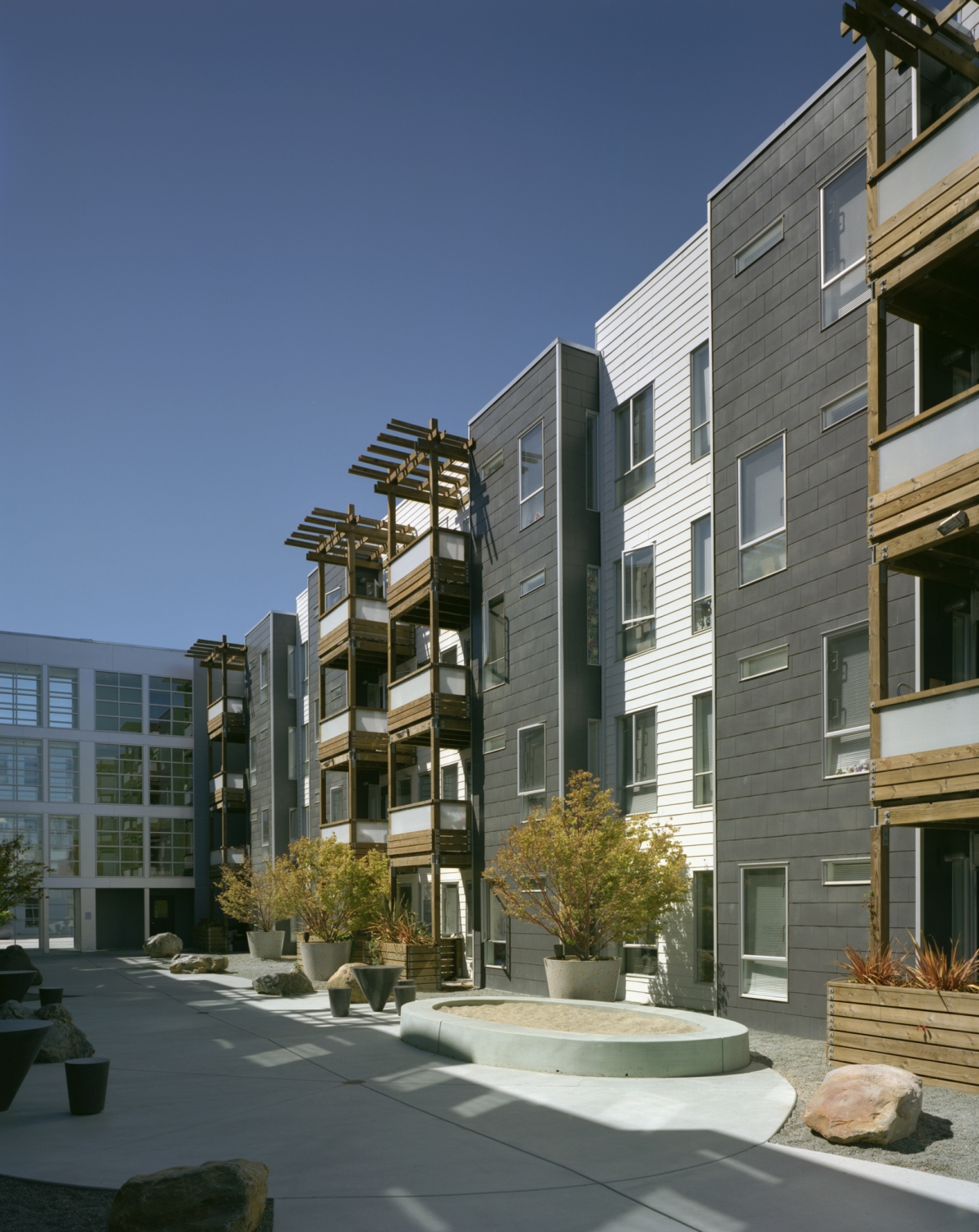 Courtyard at 8th & Howard/SOMA Studios in San Francisco, Ca.