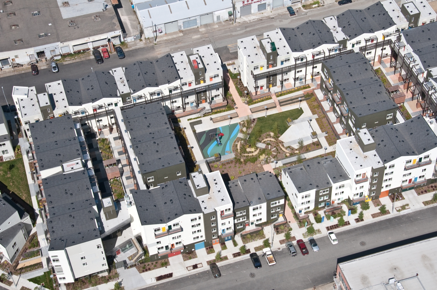 Aerial view of Armstrong Place in San Francisco.