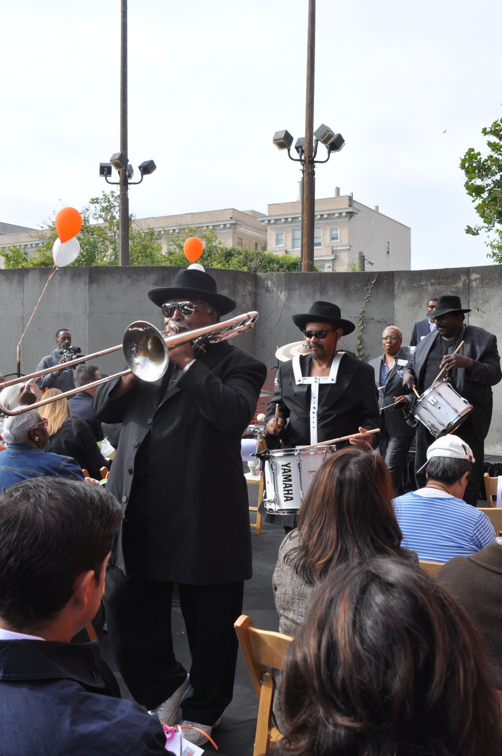 Band at the groundbreaking for Fillmore Park in San Francisco.