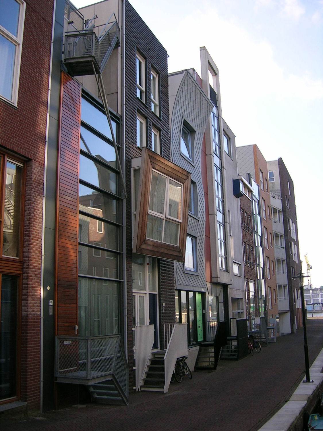Houses in Amsterdam, the inspiration for Blue Star Corner in Emeryville, Ca.