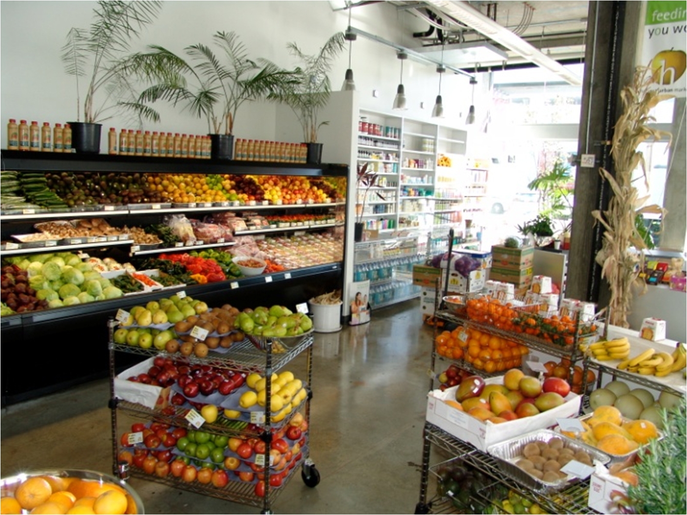 Interior of the market at the retail spaces of 8th & Howard/SOMA Studios in San Francisco, Ca.