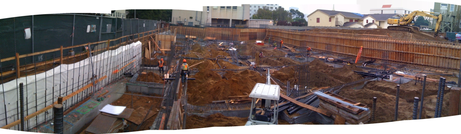 Construction of Fillmore Park in San Francisco.