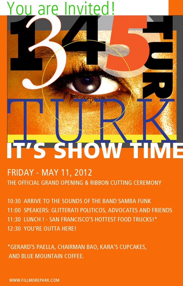 Grand opening poster for Fillmore Park in San Francisco.