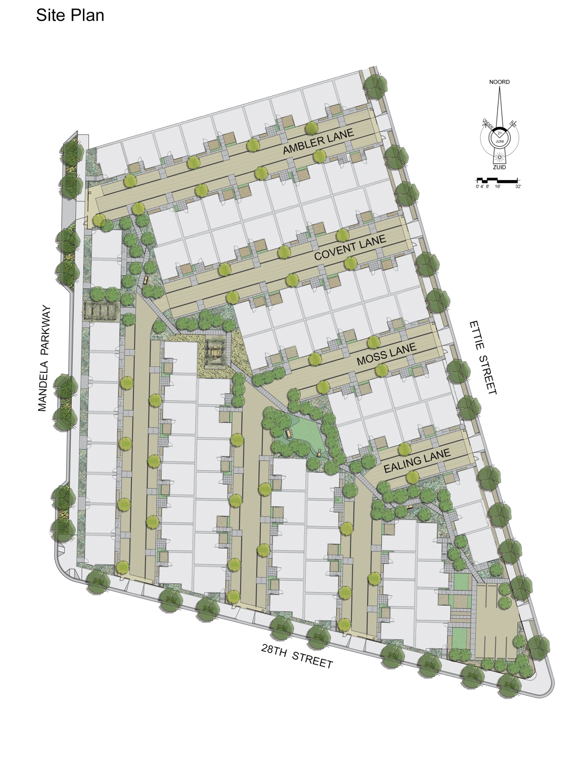 Site plan for West End Commons in Oakland, Ca.