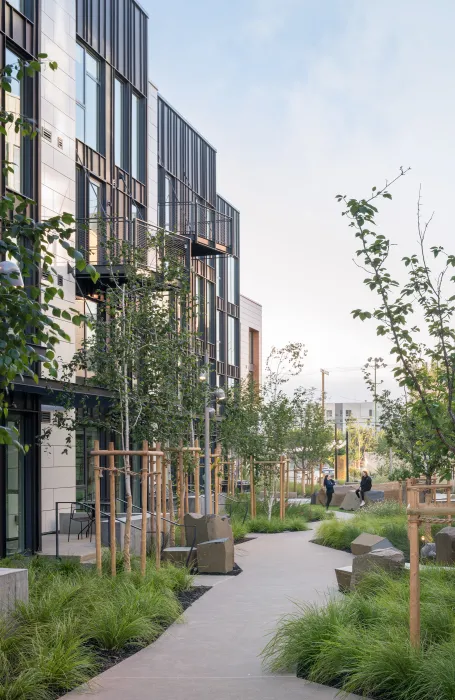 Garden mews at Mason on Mariposa in San Francisco.