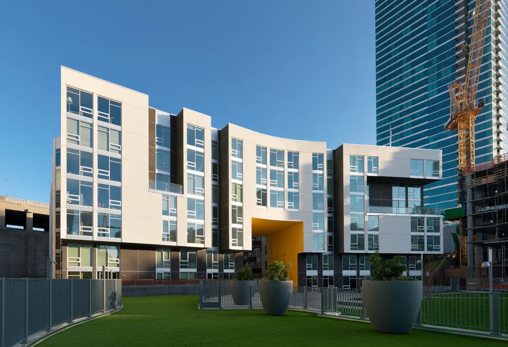 Exterior view of the elevation of Rincon Green in San Francisco.