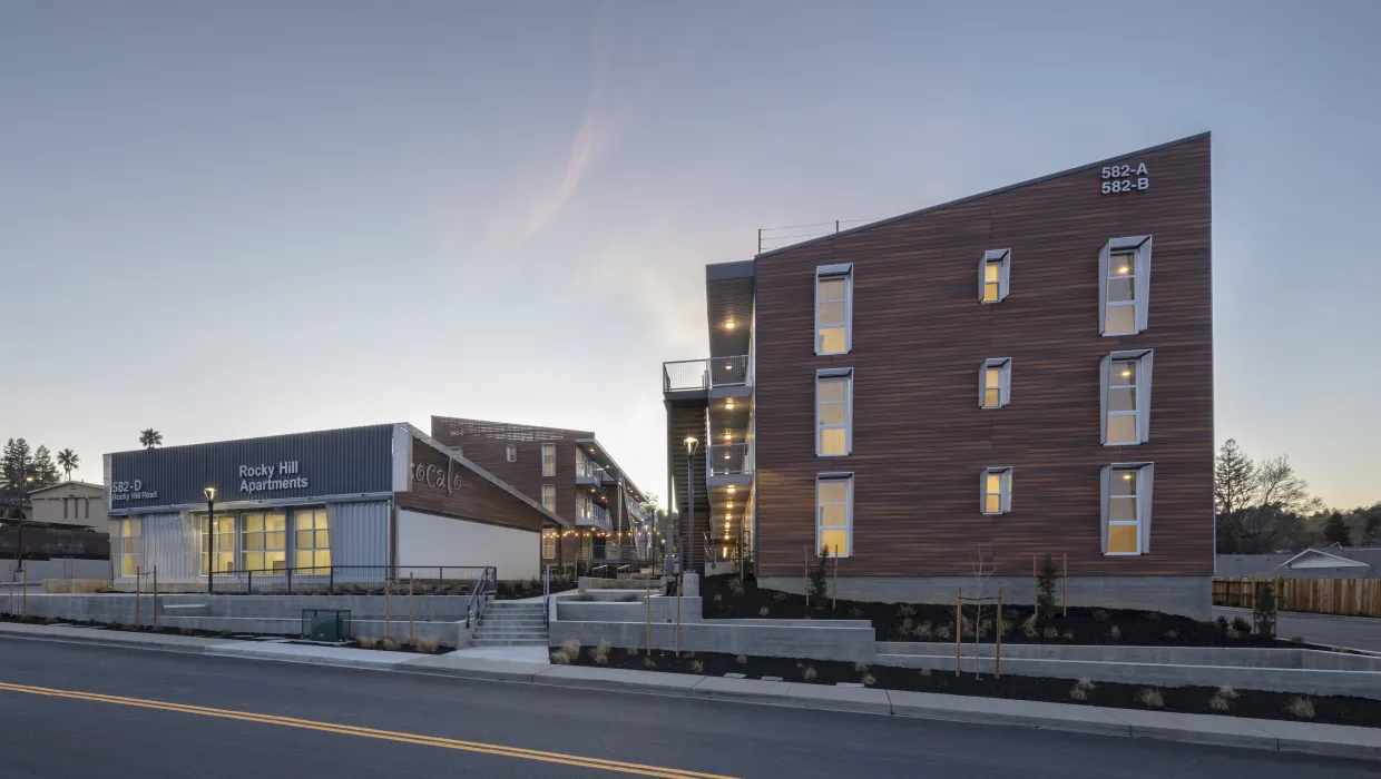 Street view of Rocky Hill Veterans Housing in Vacaville, California.