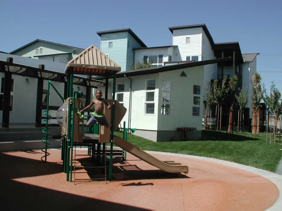 Playground at Linden Court in Oakland, California.