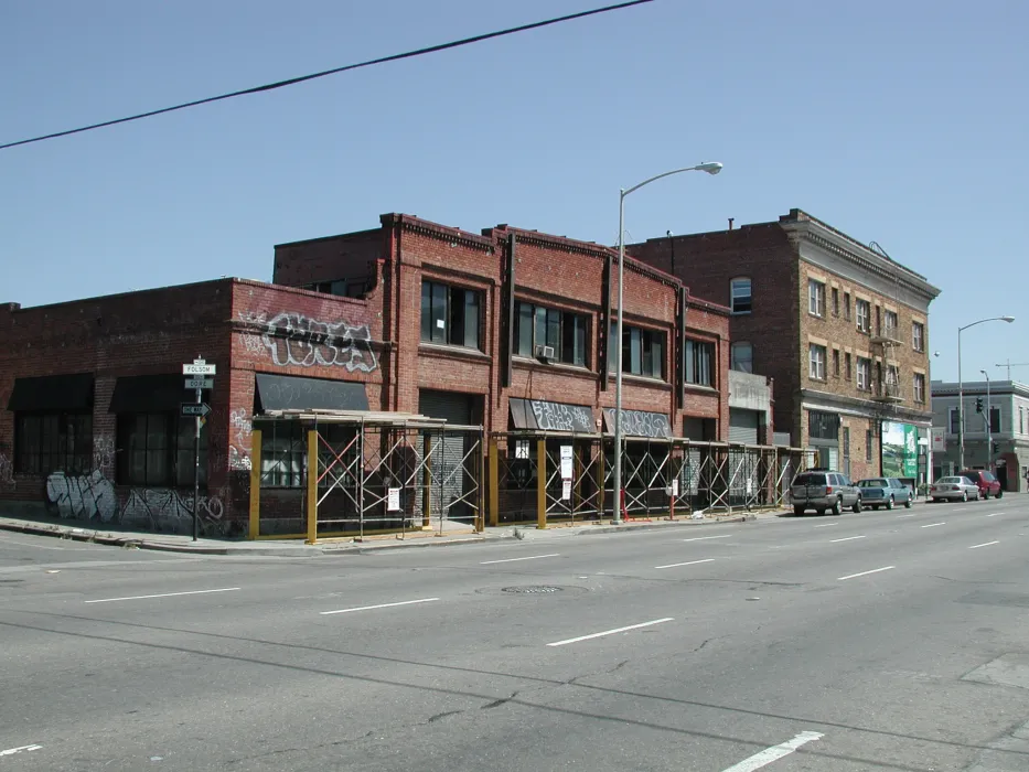 Exterior street view of the site of Folsom-Dore Supportive Apartments in San Francisco, California prior to construction..