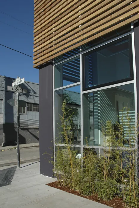 Support services offices at Folsom-Dore Supportive Apartments in San Francisco, California.