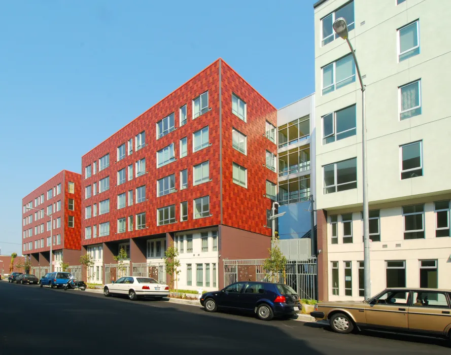 Exterior view of the elevation at 888 Seventh Street in San Francisco.