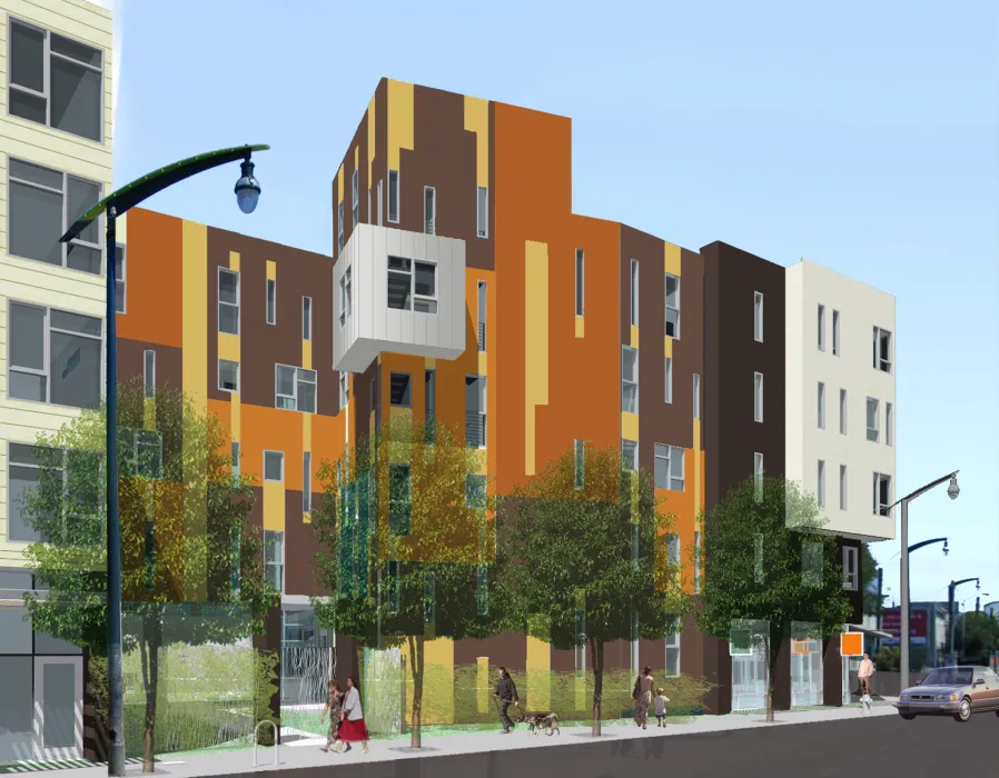 Exterior rendering of Armstrong Place Senior in San Francisco.