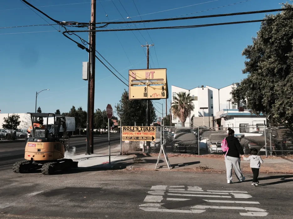 Exterior view of the corner of Art Ark in San Jose, California.