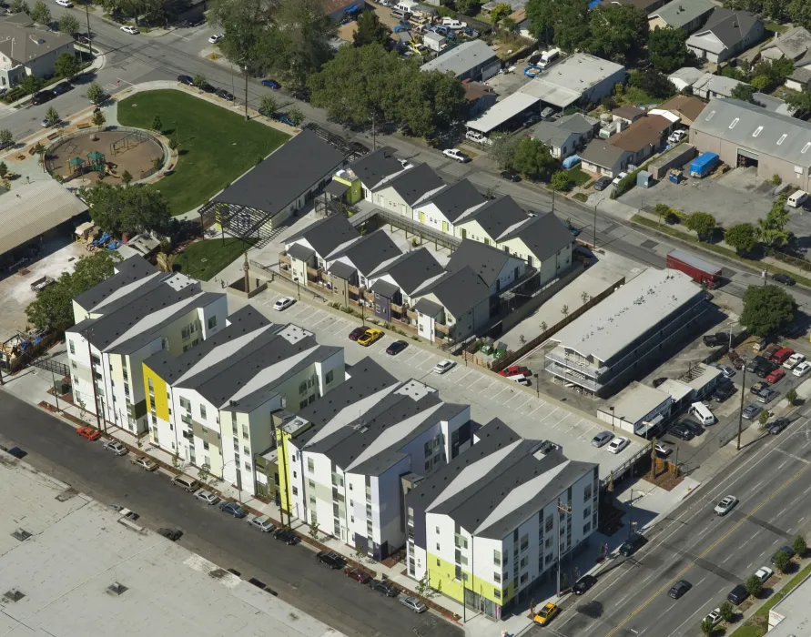 Aerial view of Art Ark in San Jose, California.