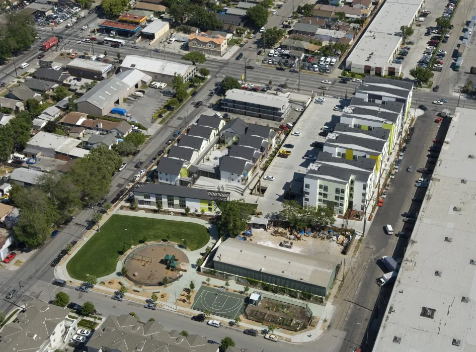 Aerial view of Art Ark in San Jose, California.