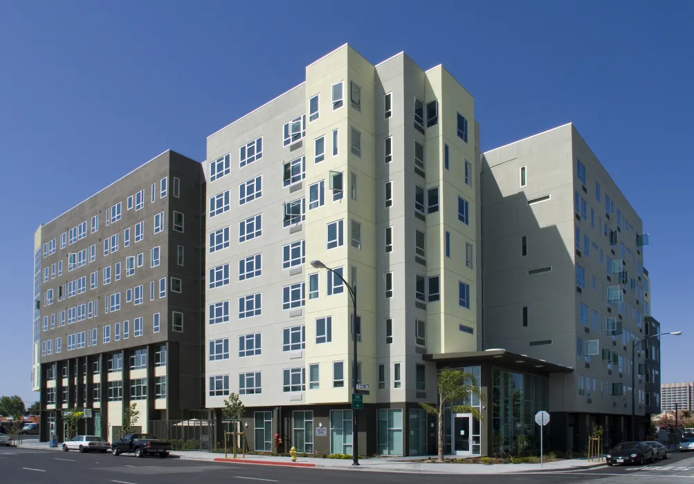 Exterior street view of Delmas Park in San Jose, California.