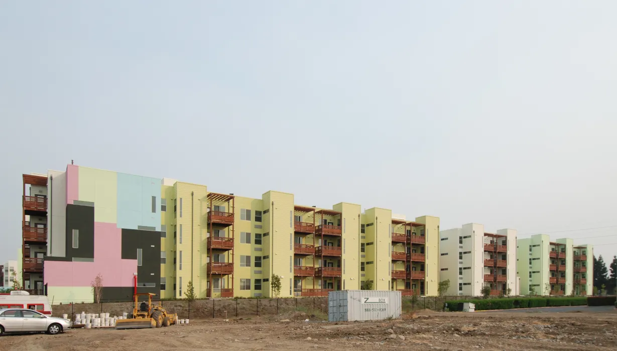 Elevation exterior at Paseo Senter in San Jose, California.