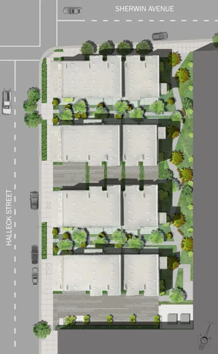 Site plan for Blue Star Corner in Emeryville, Ca.