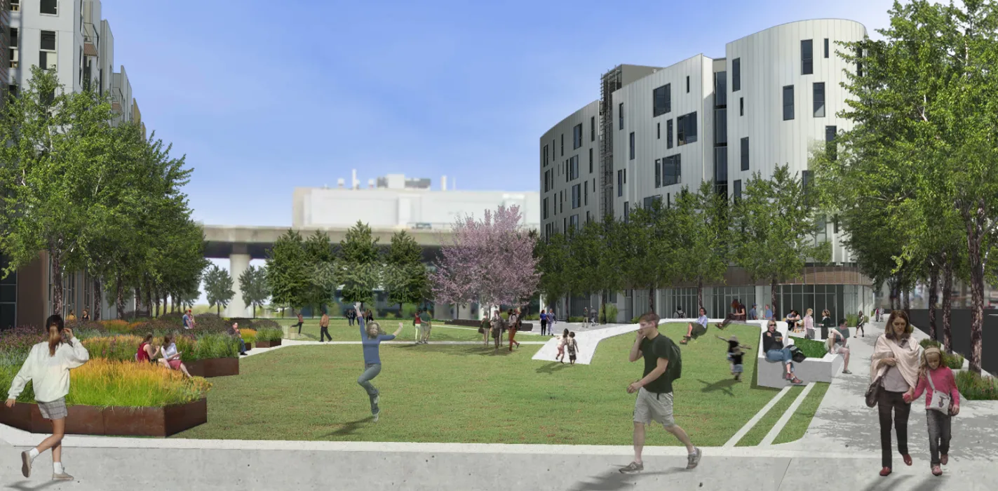 Rendering of exterior view of Potrero 1010 in San Francisco, CA.