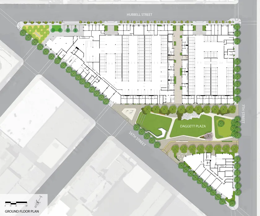 Site plan of Potrero 1010 in San Francisco, CA.