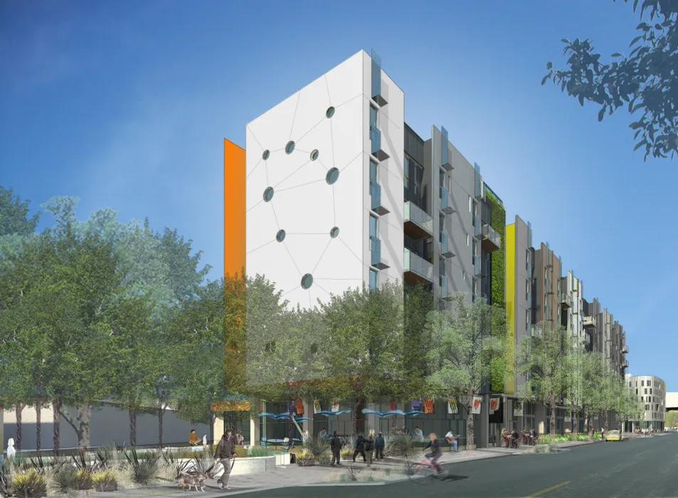 Rendering of exterior view of Potrero 1010 in San Francisco, CA.