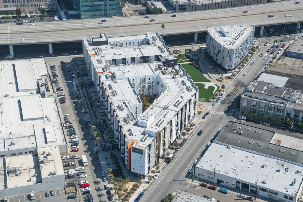 Aerial view of Potrero 1010 in San Francisco, CA.