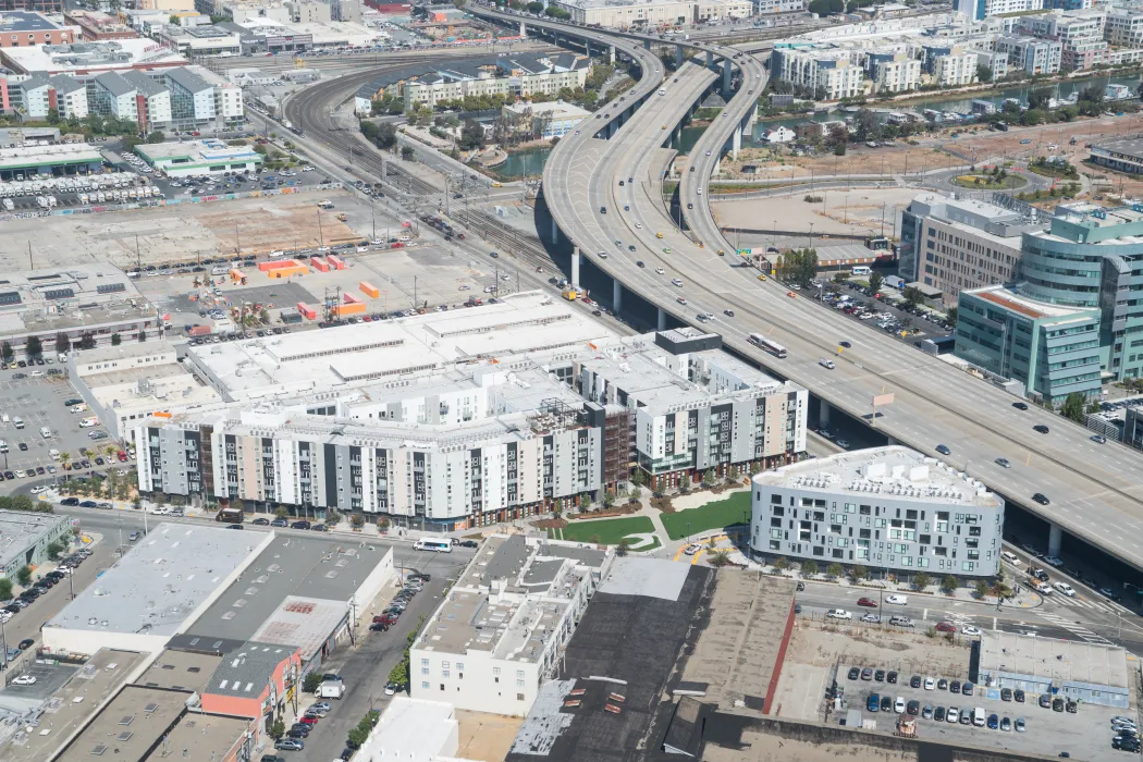 Aerial view of Potrero 1010 in San Francisco, CA.