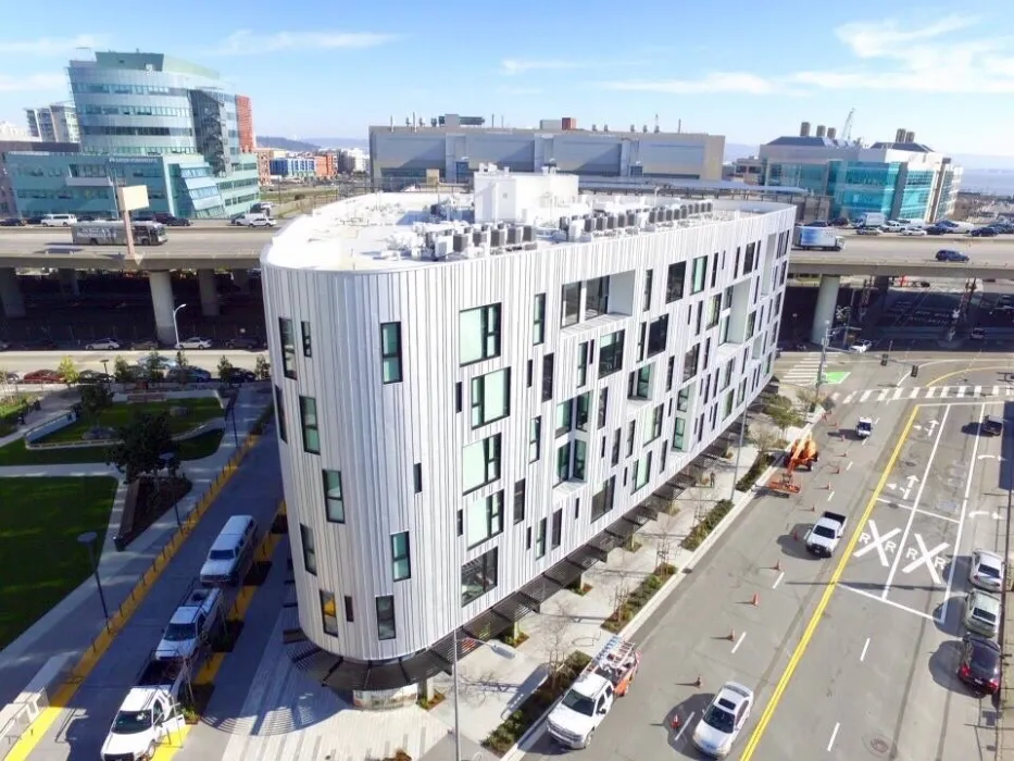 Aerial view of Potrero 1010 in San Francisco, CA.