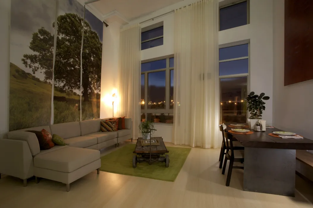 Interior view of a loft unit at Pacific Cannery Lofts in Oakland, California.