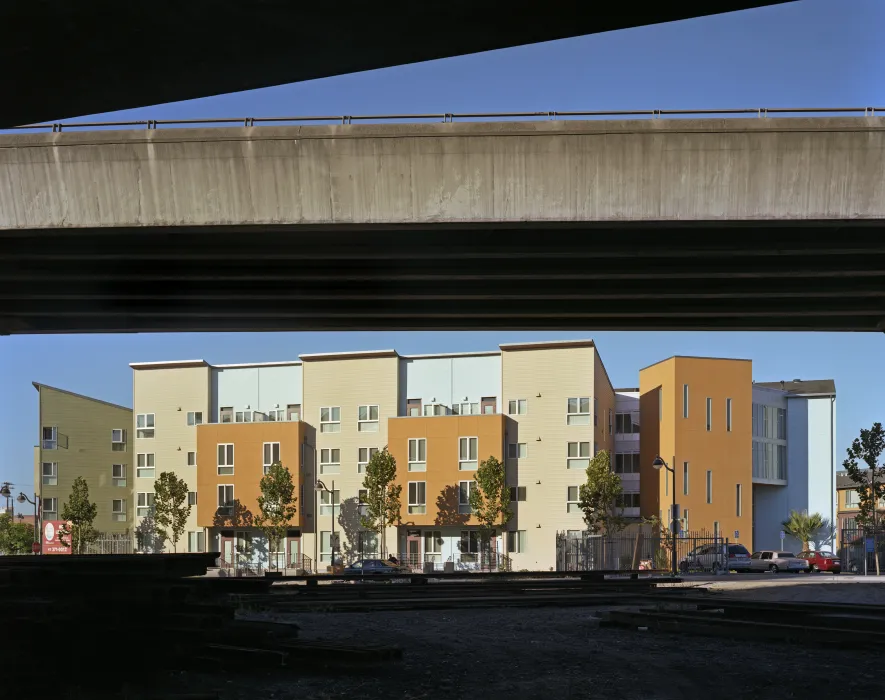 View of Crescent Cove in San Francisco from under the freeway.