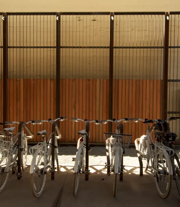 Bike parking at h2hotel in Healdsburg, Ca.